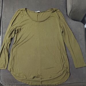 Abound Olive Green Women's Long Sleeve Tunic Top